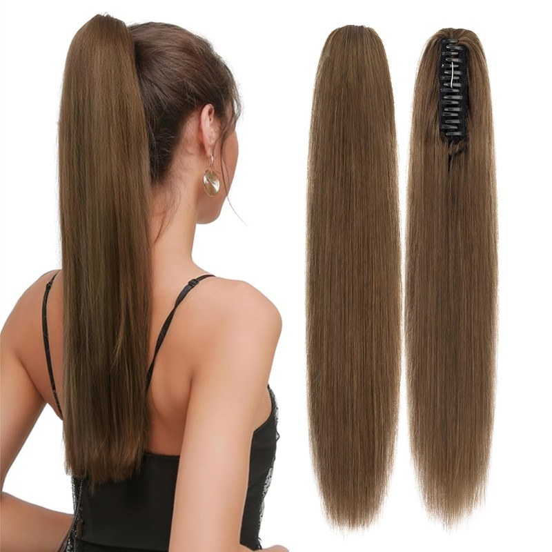 Rich Choices Claw Clip Ponytail Extension Real Human Hair Clip In Long Remy