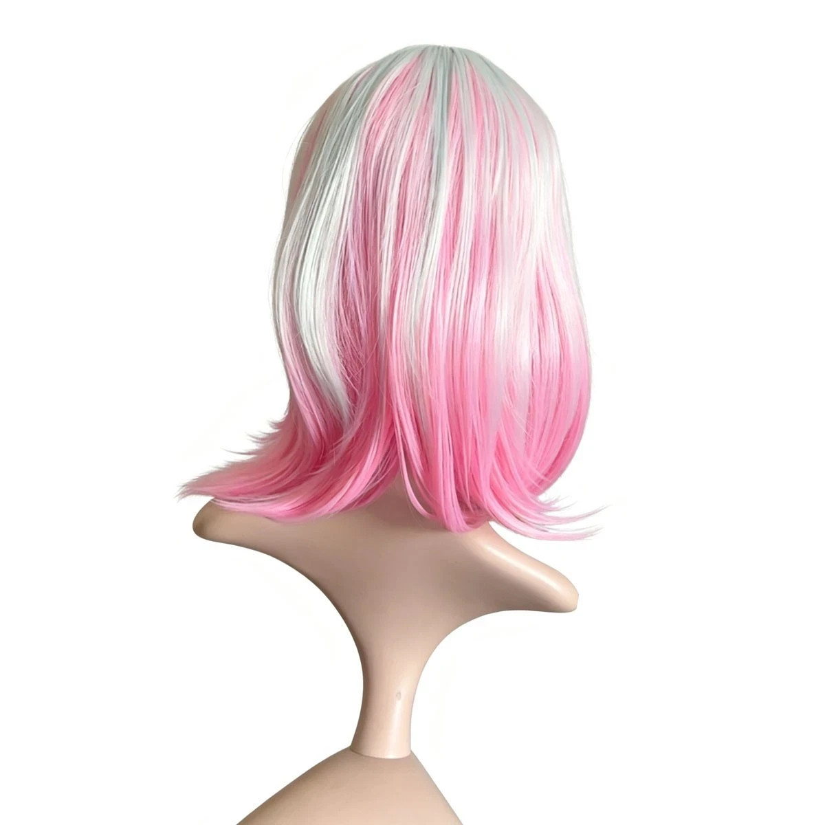 Short BOB Wig Gray Ombre Pink Wig Heat Resistant Synthteic Cosplay Hair wig