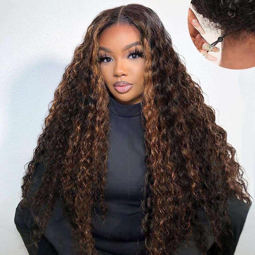 16 Inch 200 Density Balayage Glueless Lace Front Wig – Pre Plucked HD Ombre Deep