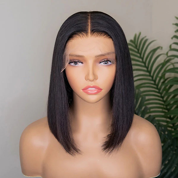 Glueless Lace Front Wig Short Human Hair Lace Front Wigs for Women Straight Bob