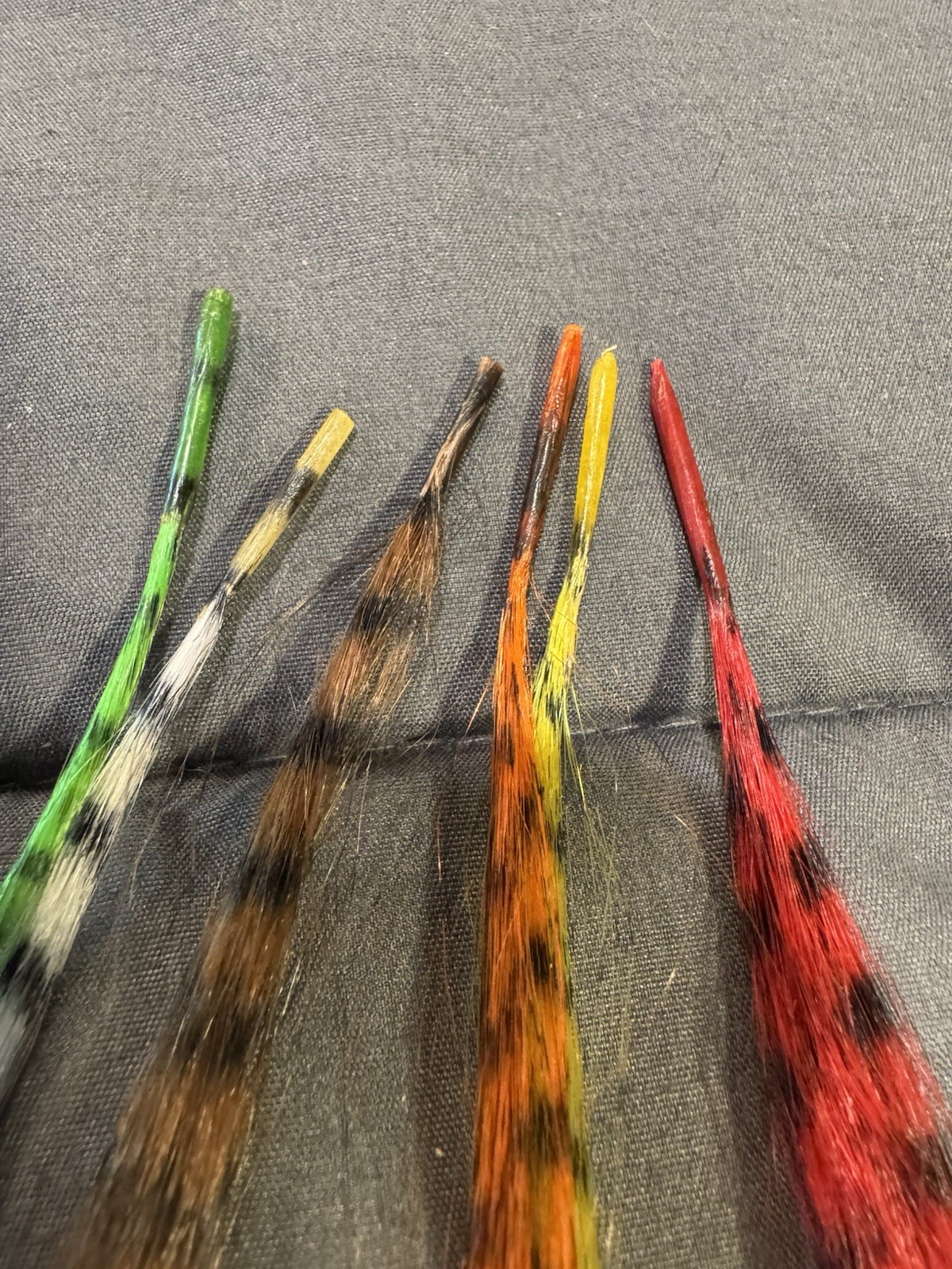 Synthetic Feather Hair Extensions, Lot Of 6 (Clips Not Included)