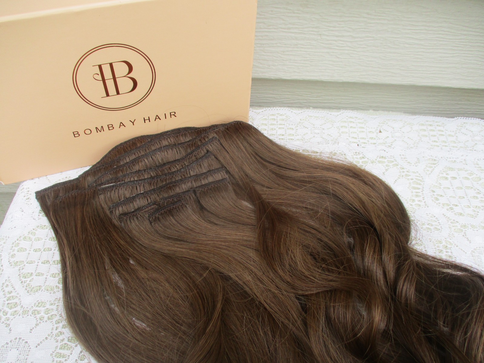BOMBAY HAIR Clip In EXTENSIONS 20″ 175 Grams REMY HUMAN HAIR 10 Pc Set BROWN
