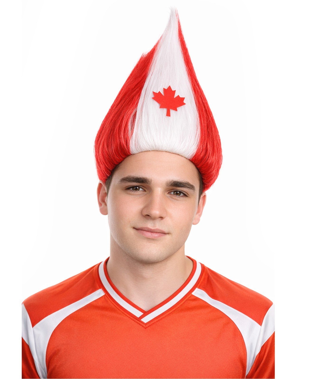 Canada Flag Troll Wig Adult Unisex Costume Halloween Party