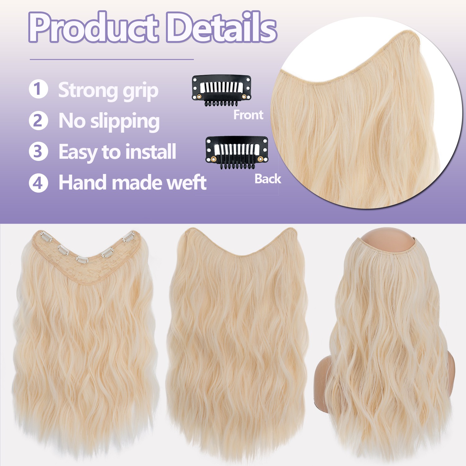 1PCS THICK 100% Real Natural Clip in AS Human Hair Extensions Full Head Straight