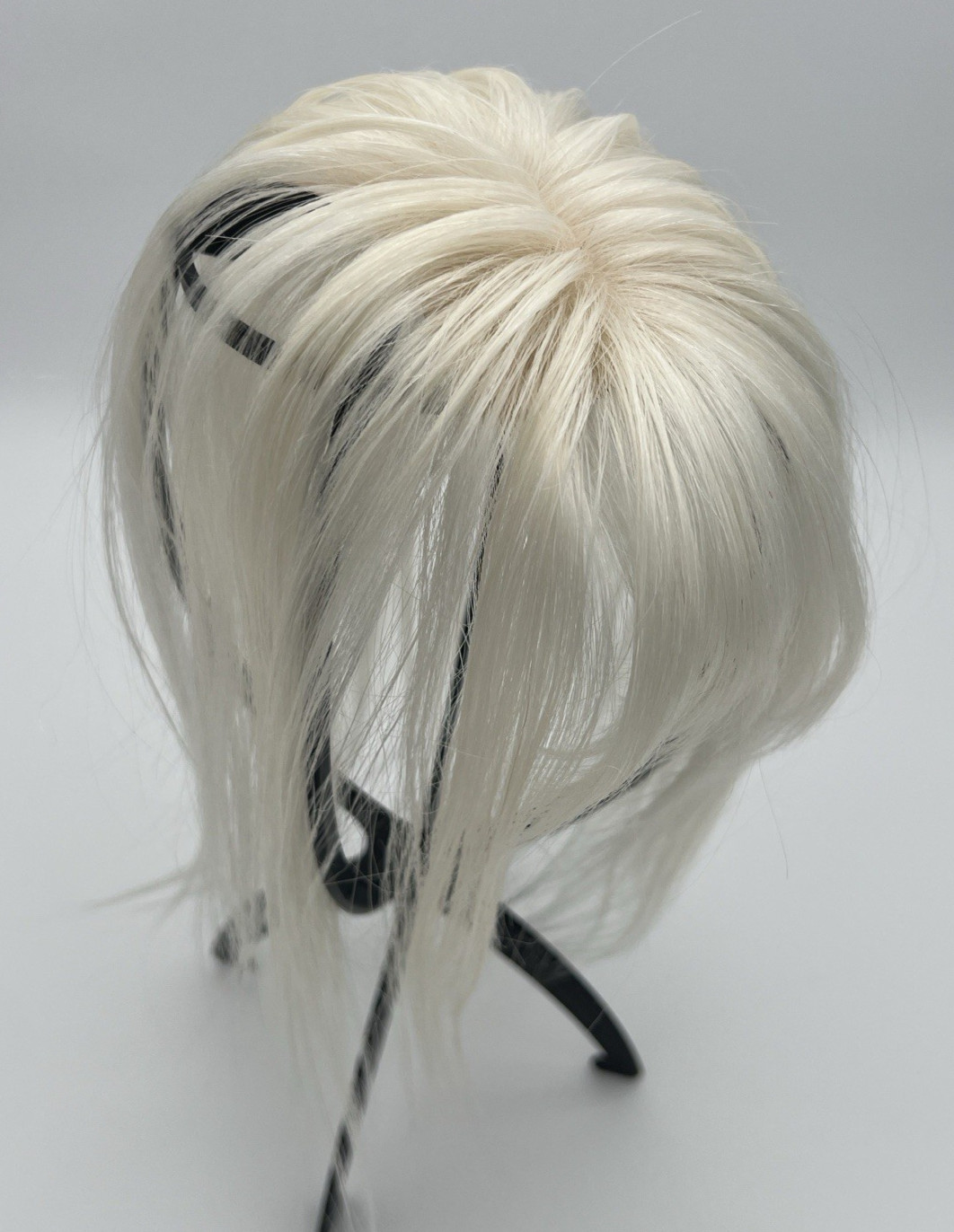 White Blonde 100% Human Hair 12in Women Hair Topper