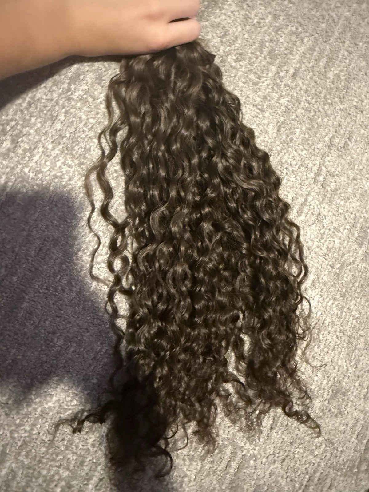 Bebonia Curly Dark Ash Brown Clip-In Hair Extensions 22in 110g Spiral