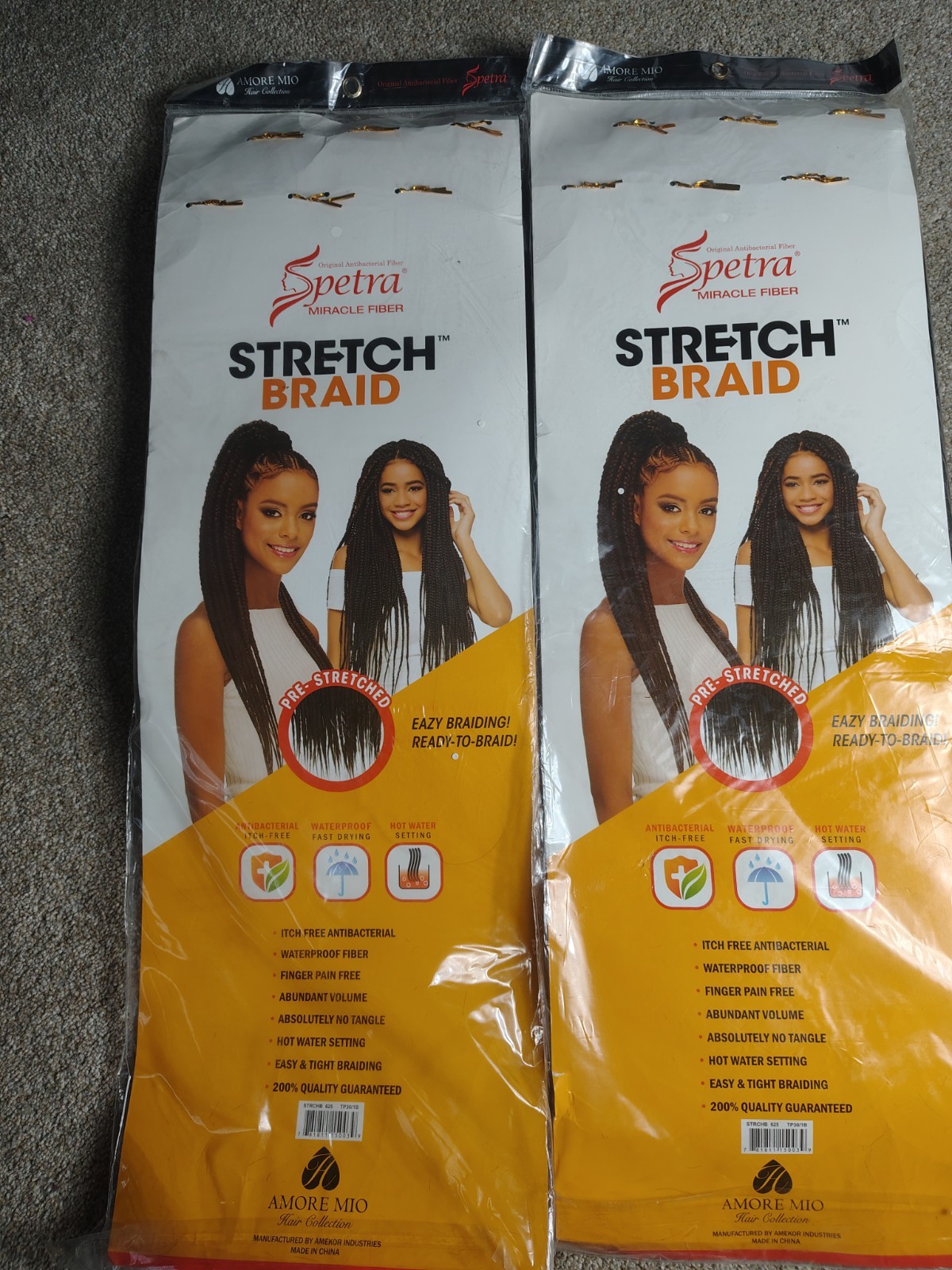 5 Packs Spetra Stretch Braid 25″ 6X Value Pack Pre-Stretched – 27 Bundles Total