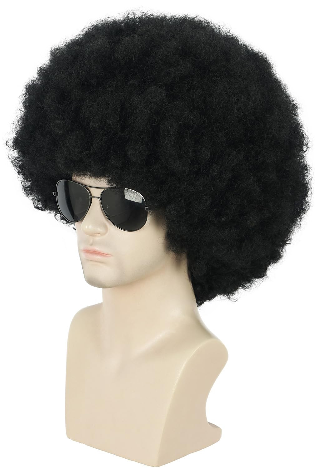 Adult Men Women Afro 70S 80S Curly Black Wig Rocker Party Wig California Hallowe