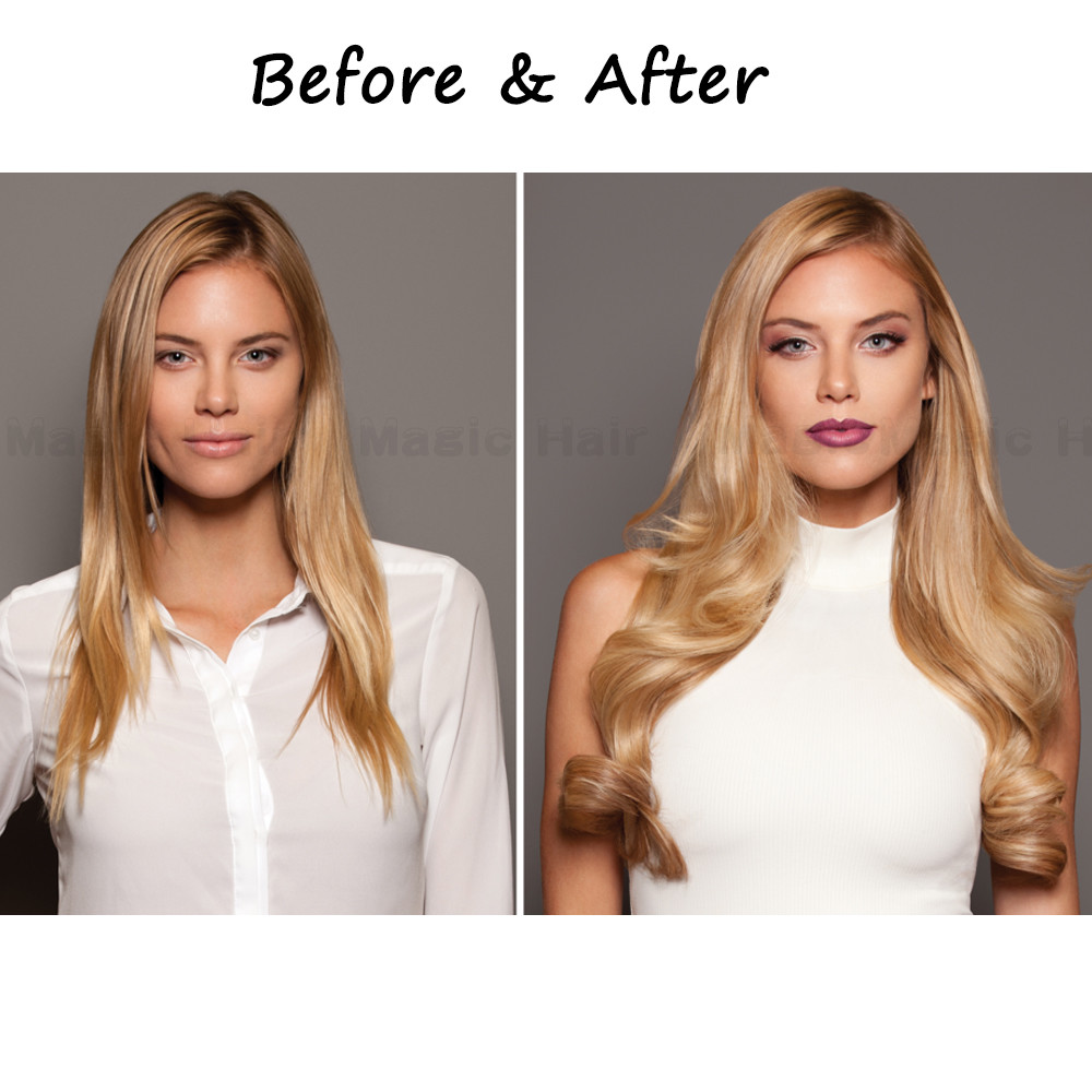 USA 100% Human Hair Extensions Clip in One Piece Real Remy Weft Blonde #60 #613