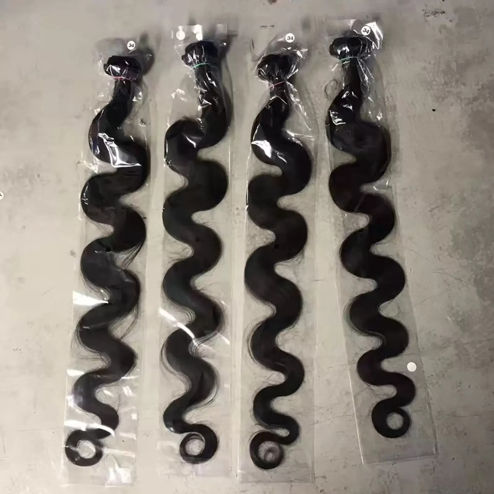 12AA UNPROCESSED PERUVIAN VIRGIN HAIR WEFT 4BUNDLES BODY WAVE 34+34+34+34 400g