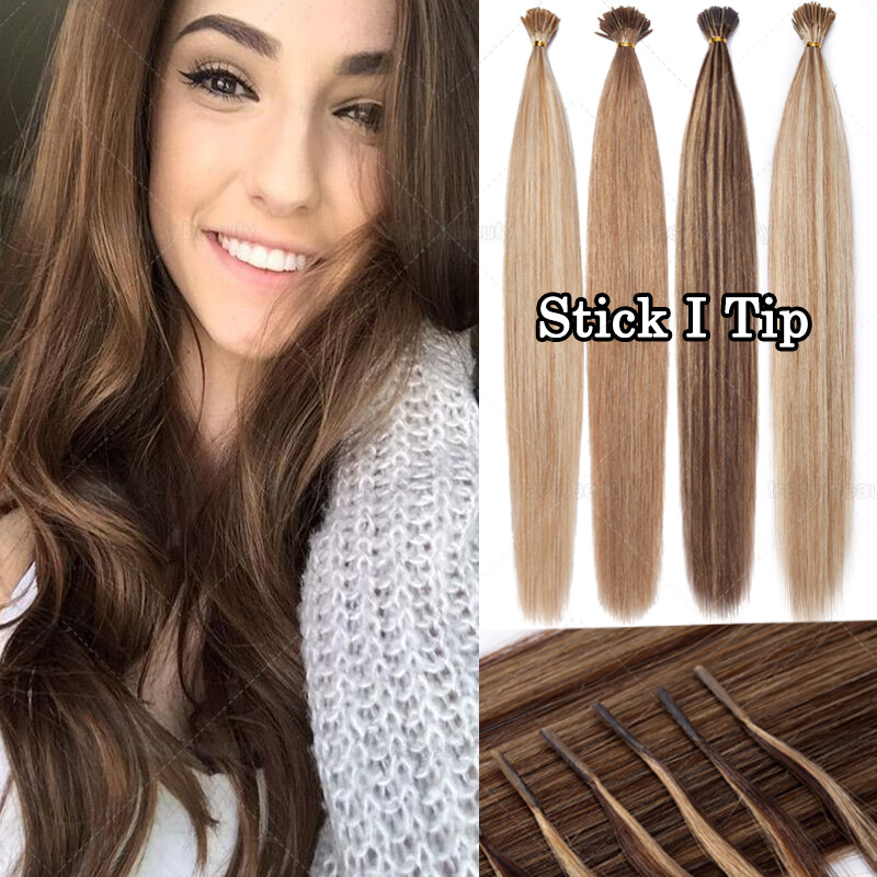 CLEARANCE Remy Human Hair Extensions Stick I Tip Micro Loop Ring Bead Pre Bonded