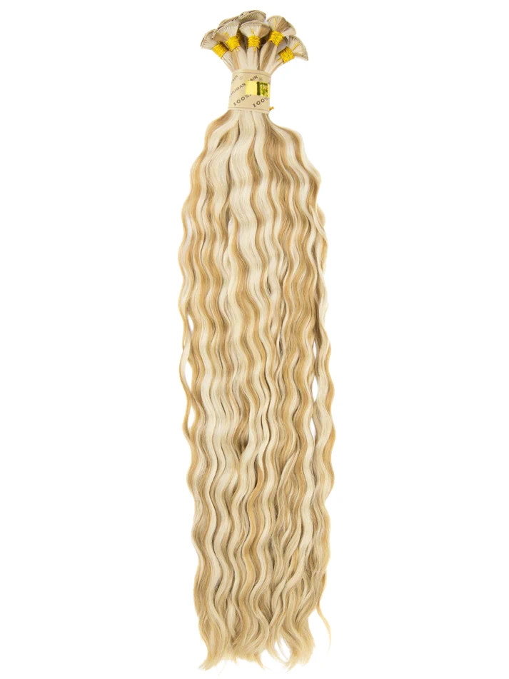 Bohyme Deep Wave Hand Tied Weft Remy Human Hair 18″ Color H18/BL22