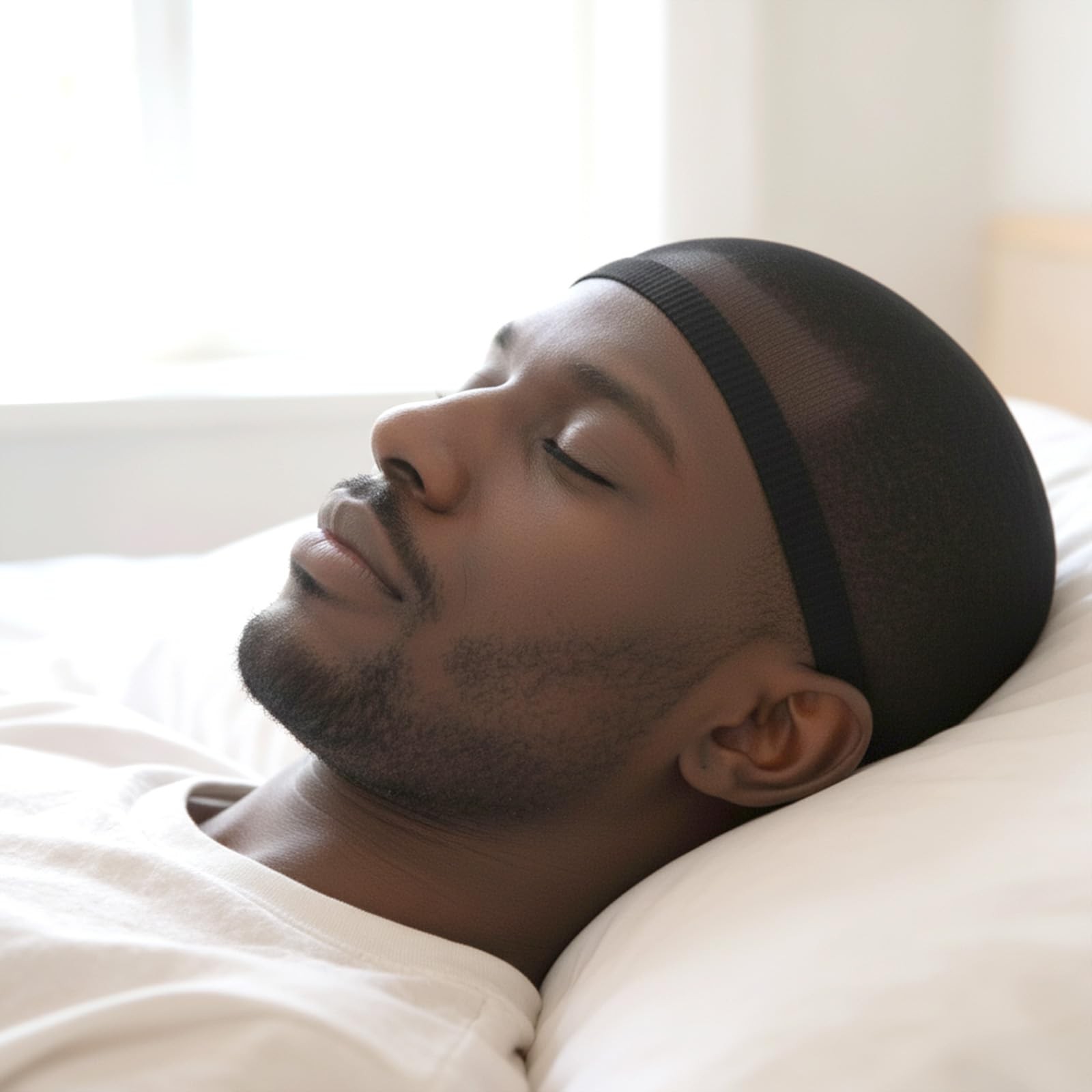 10 Pcs Wave Cap for Men, Soft Breathable Black Stocking Caps One Size,