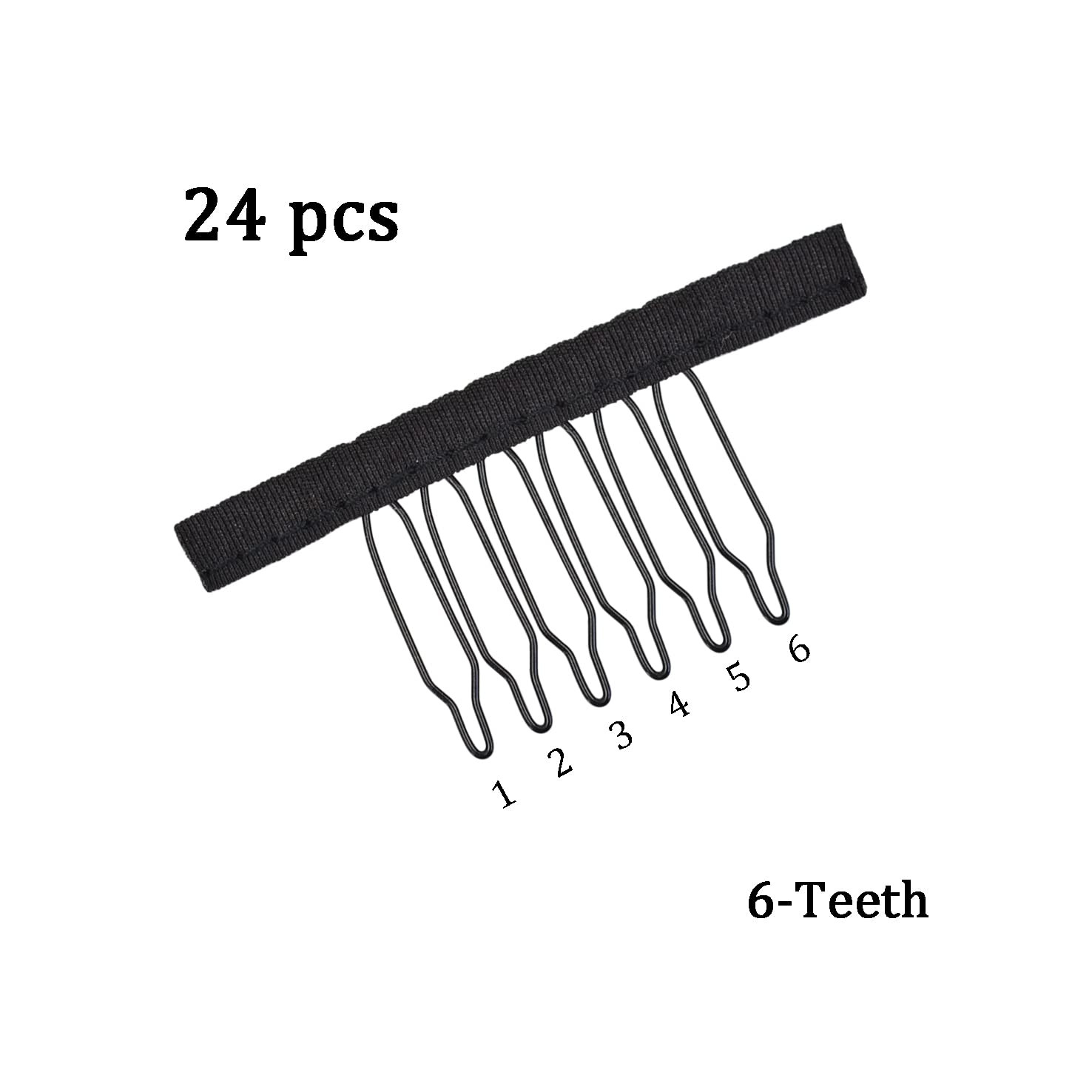 24 Pcs Wig Combs to Secure Wigs 6-Teeth Wig Cap Clips Hair Accessories Tools …