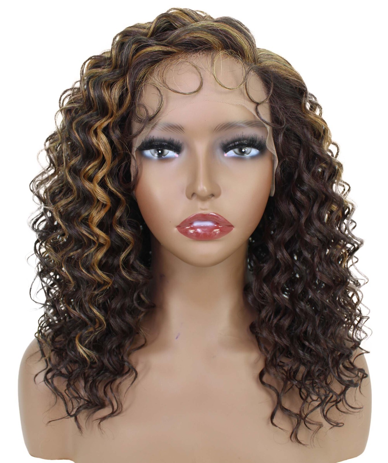 LUXLUXE Nadia 14.5” Side-parted Lace Front Medium Length Multicolor Wig BL-0153