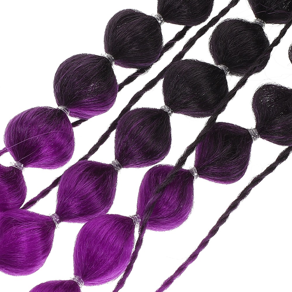 1Pair Vibrant Gradient Bubble Ponytail Hair Extension with Soft Comfortable Fit