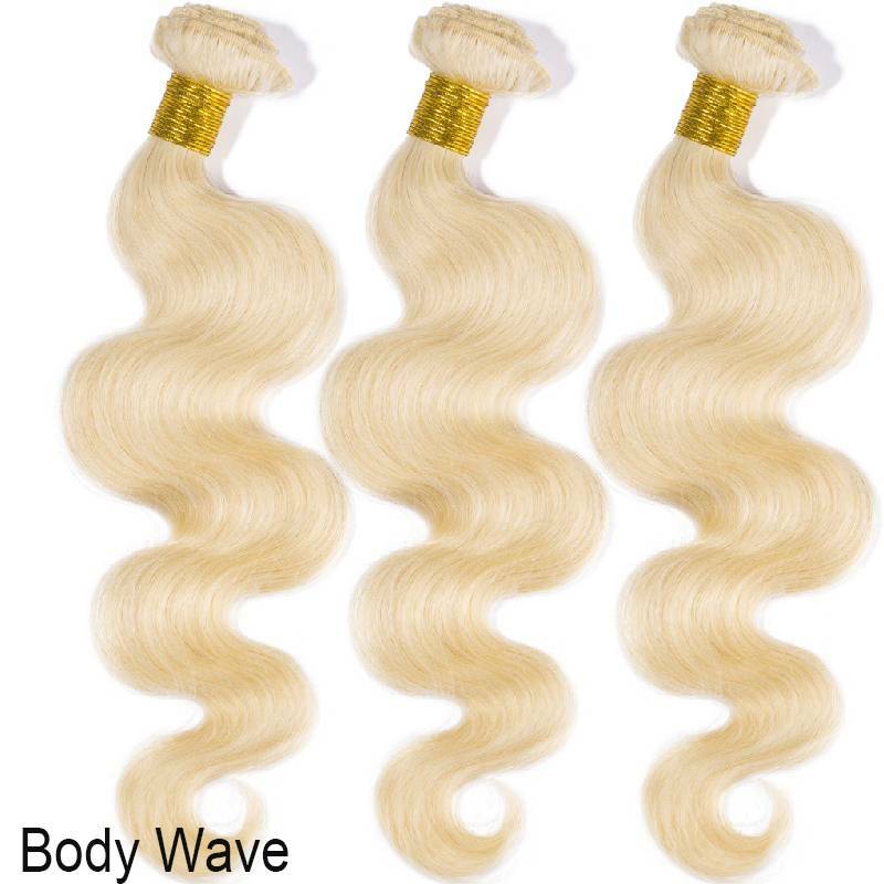 Blonde Indian 100g Per Bundle Virgin Human Hair Extensions Weave Weft #60 #613