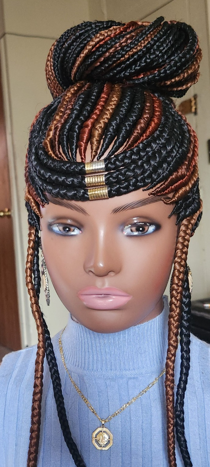 Handmade braided cornrow wig princess Multiple colors