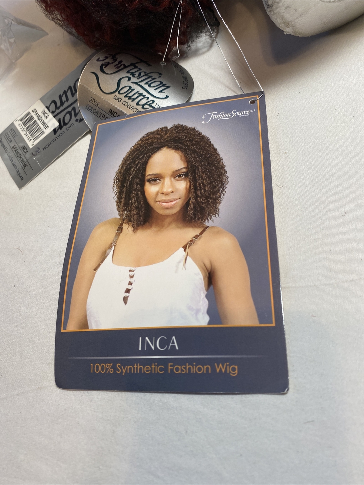 Fashion Source Wig Collection, Inca Style, Spanish/wine color, synthetic New