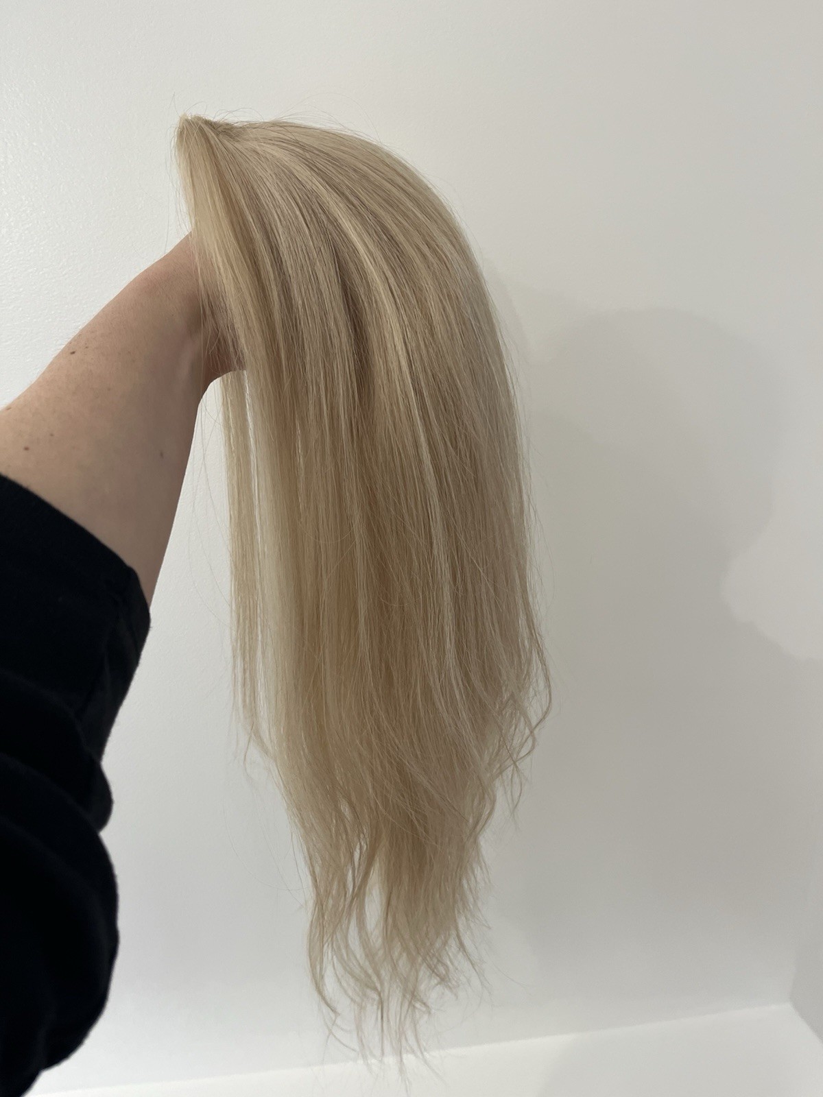 HaloCouture Topper Color 116 Cool Ash Blonde With Highlights 16” Long