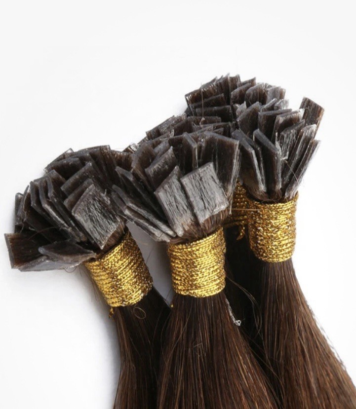 17” Flat Tip Extension Fusion Keratin Human Hair 8pc remy Balayage Omrea 9g