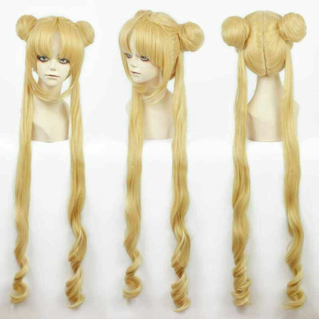 Girl Sailor Cosplay Costumes Wig Japanese Girl Anime Yellow Long wig