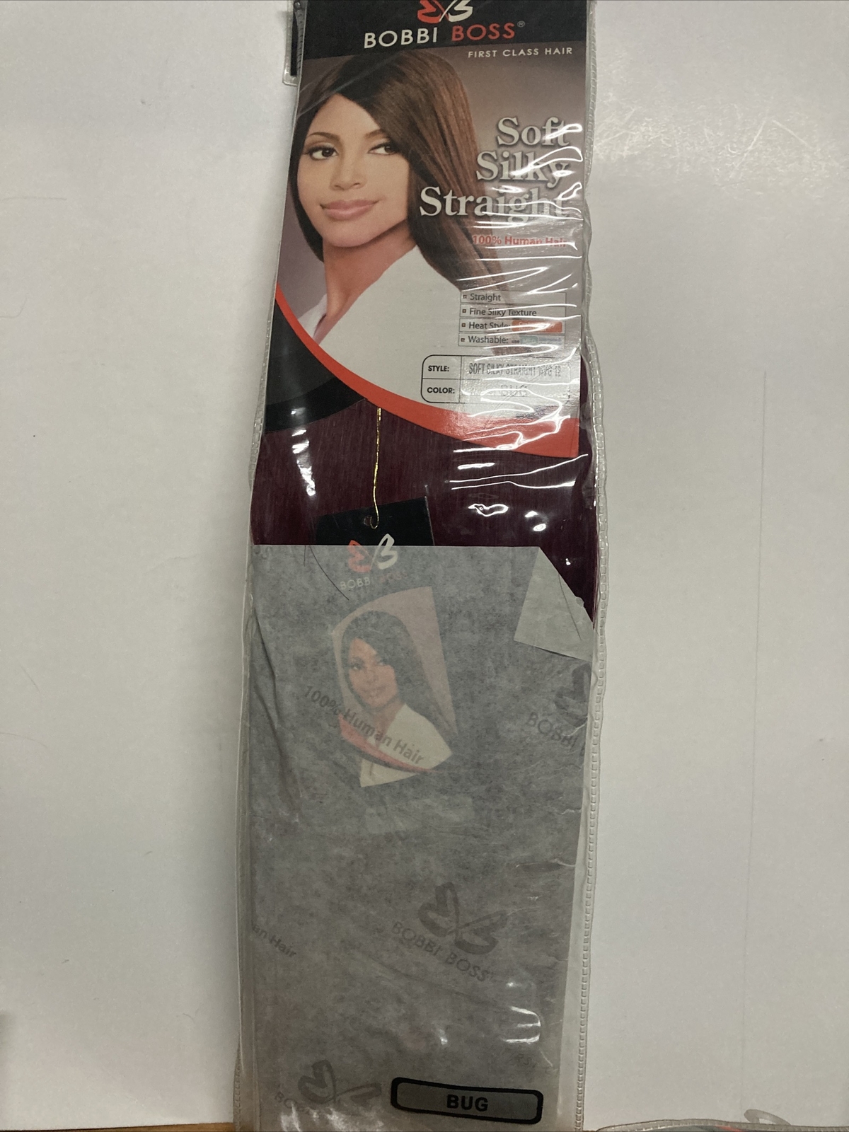 Bobbi Boss 100% Human Hair for Weaving Soft Silky Straight 12″ Color: BUR