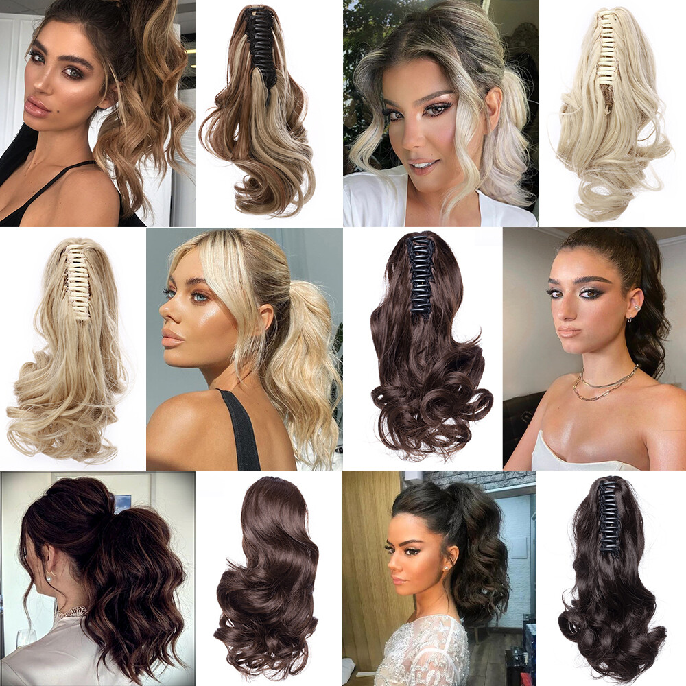 Long Thick Pony Tail Claw Clip in Hair Extensions Ponytail Hairpiece AS human US