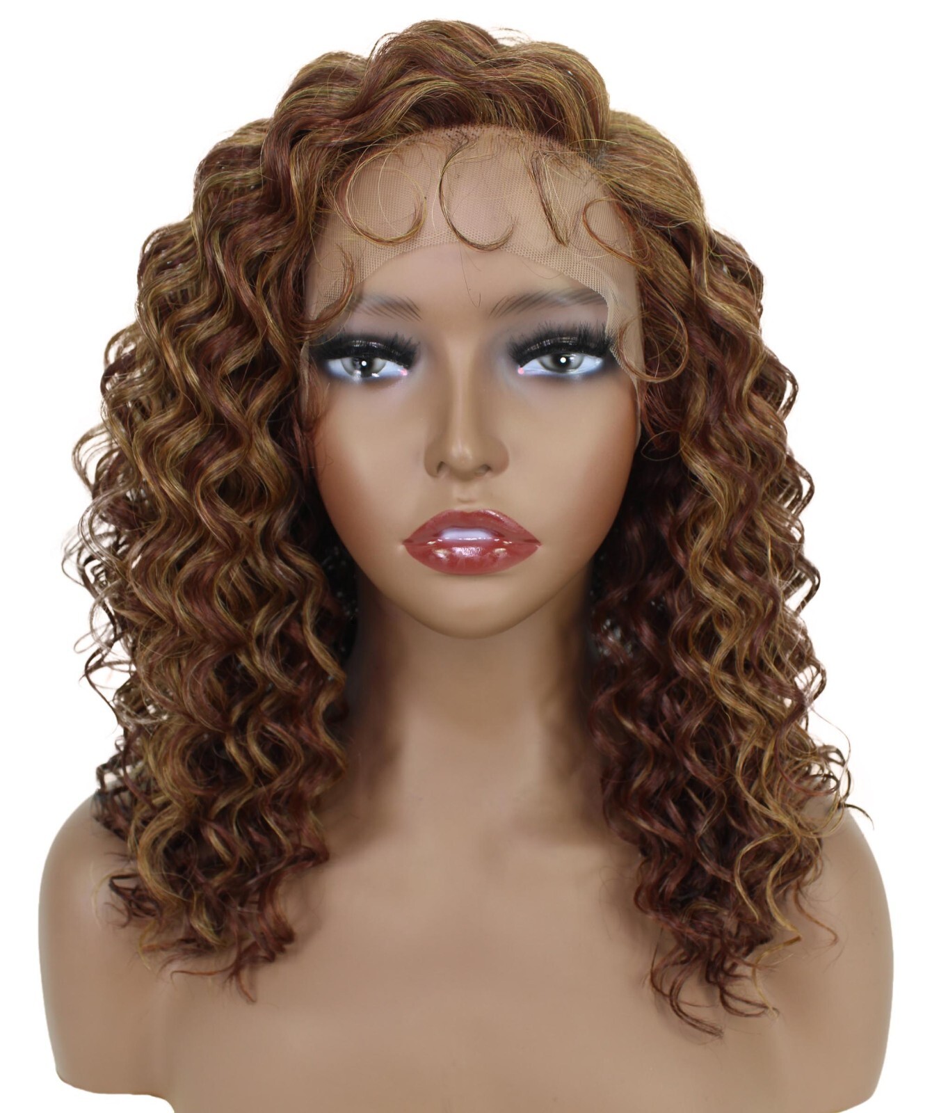 LUXLUXE Nadia 14.5” Side-parted Lace Front Medium Length Multicolor Wig BL-0153