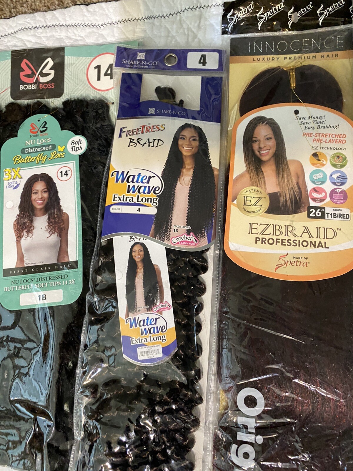Lot Of 23 Pieces Water Wave Passion Twist Crochet Hair Extensions all colors