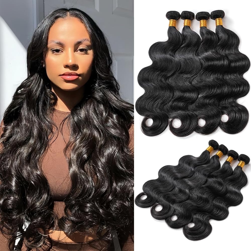 16A Human Hair Bundles 18 20 22 24 Inch Body Wave Bundles Human Hair 400g Brazil