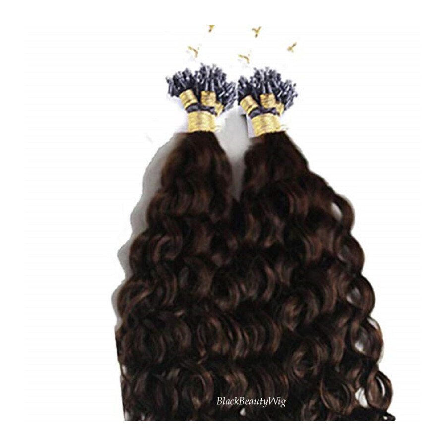Deep Curly Micro Loop Human Hair extension Curly Micro Beads Ring Hair 100g 100p