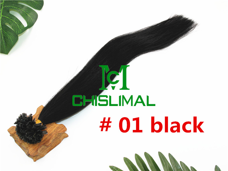 7A U/Nail Fusion Keratin Tip Remy Human Hair Extensions 16″18″20″22″24″26″ 100s