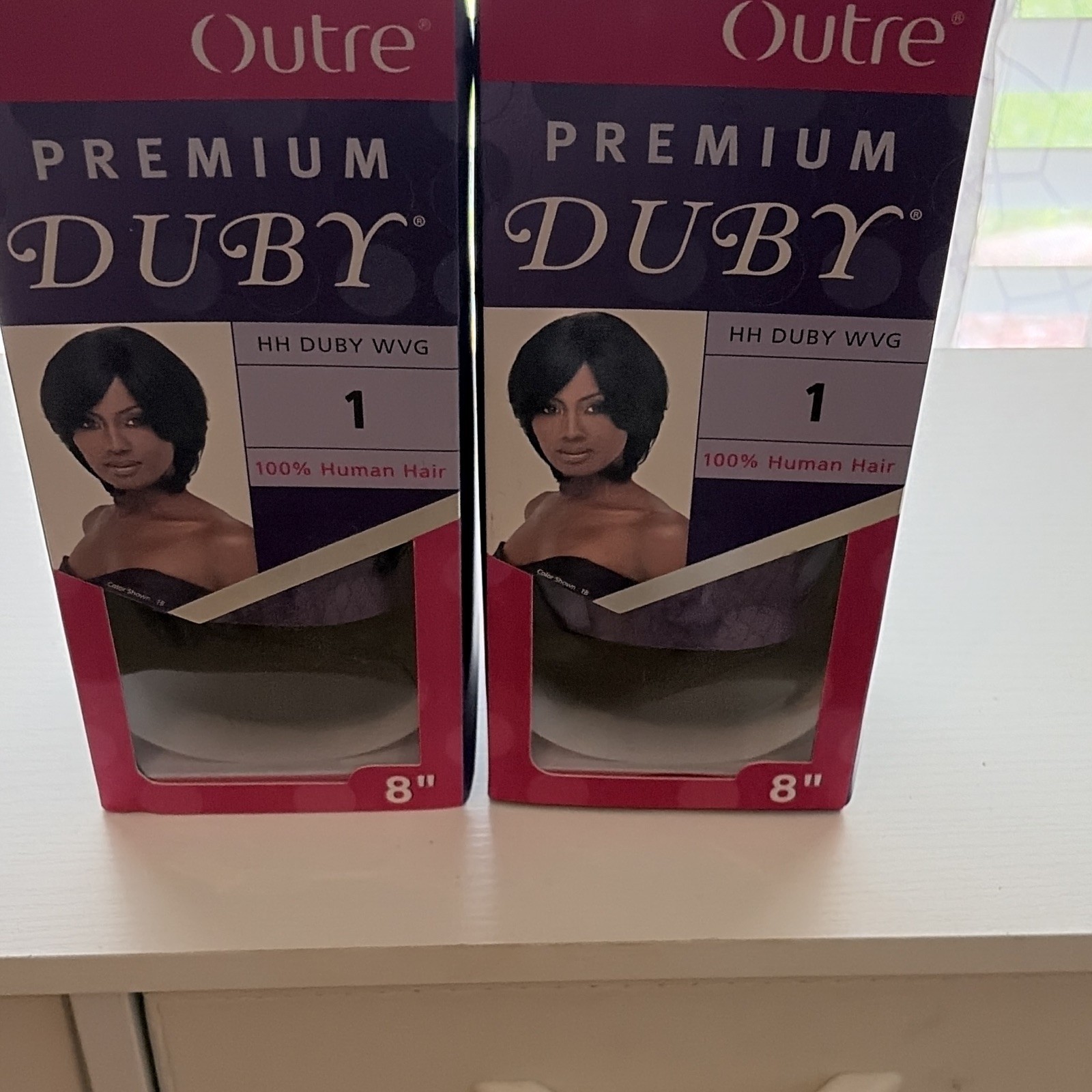 Outre Wig 100% Human Hair Bob Style 8 in Black Shade Human Hair Origin