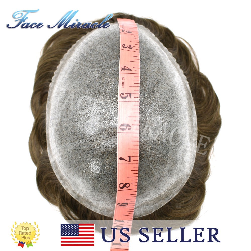 Thin Skin Men’s Hair Piece Human Hair System 0.1mm PU Injected Toupee for Men