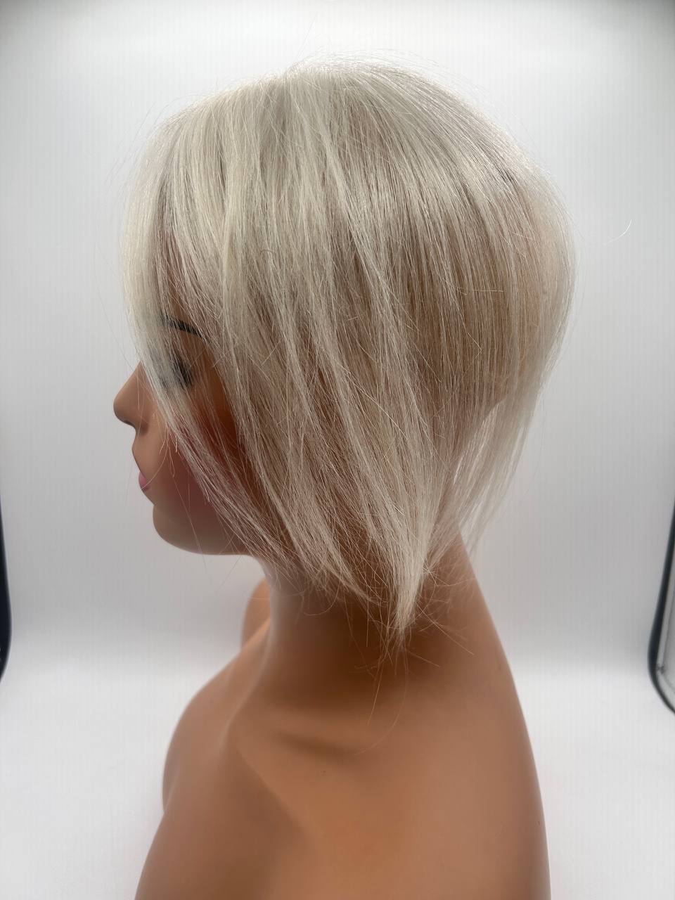 REECHO Straight 10inch Human Hair Topper Swiss Base 3.5″x2″, Blonde