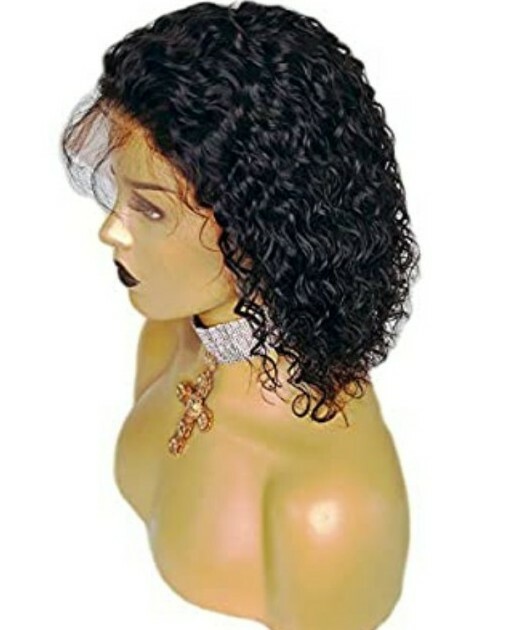 Luckysnow Wig. 100% Virgin Human Hair. 14 Inch. Swiss Lace. 150% Density.