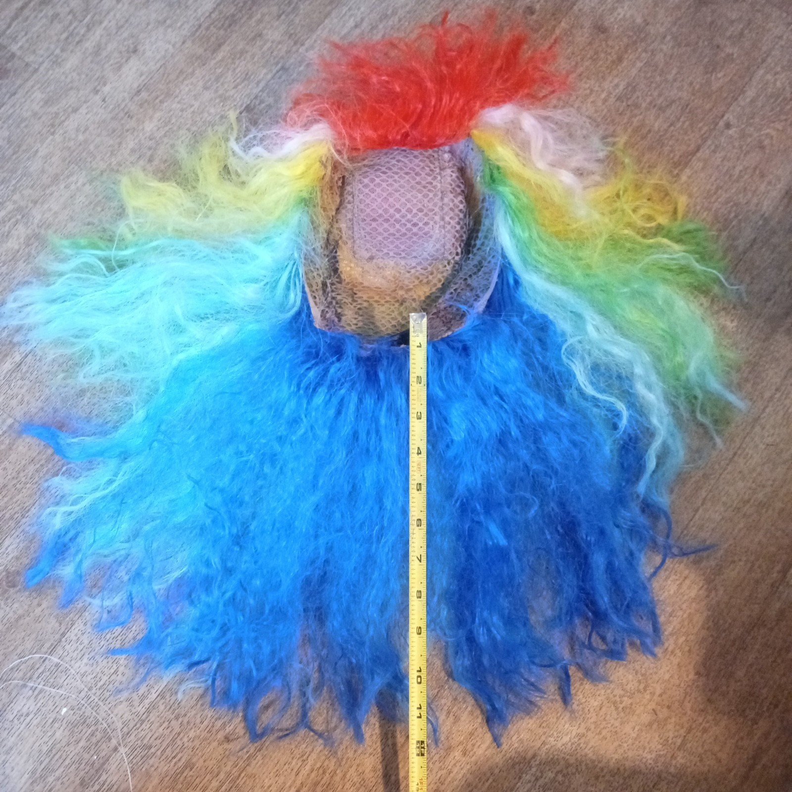 NOS VTG RARE WILD 80’s Japan DELUX, Rainbow LGBTQ Gay Pride MULLET WIG LG/XLG