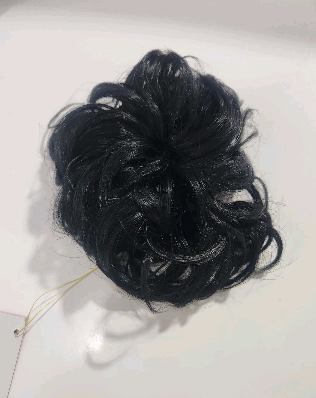 3.5″ Curly Scrunchie Ponytail Synthetic 1 Black Messy Bun