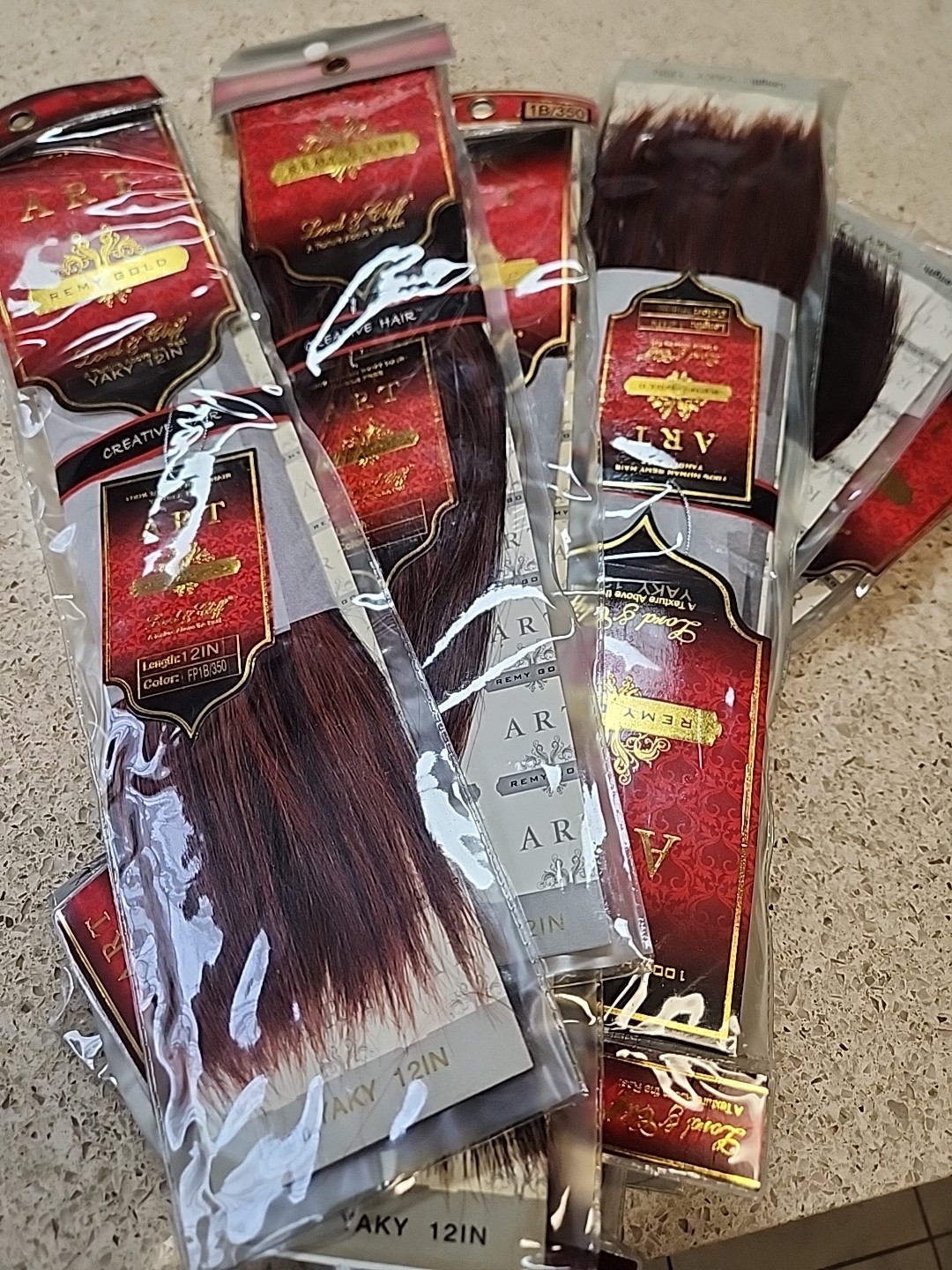 Wholsale lot 8 lord & Cliff 100% Human Hair Extension Remy Gold Yaky FP1B/350 12