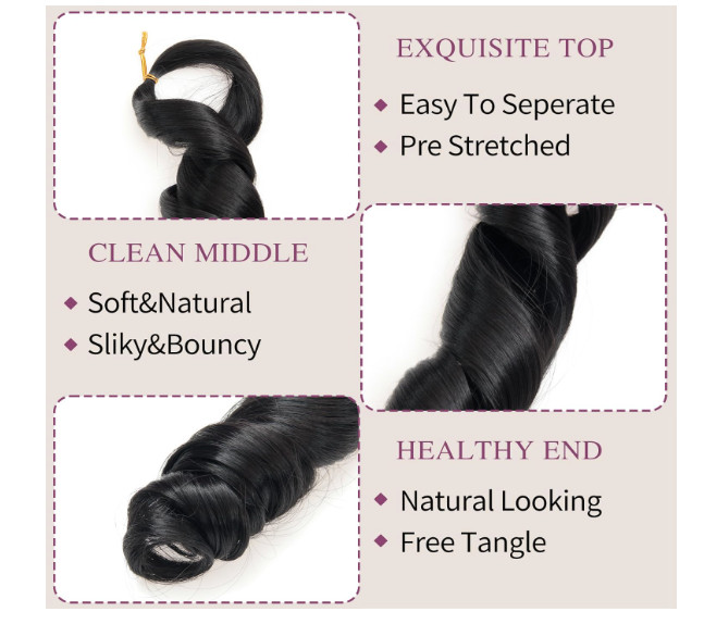 French Curl Braiding Hair 12Inch 8Packs French Curl Crochet Braids Loose Wavy