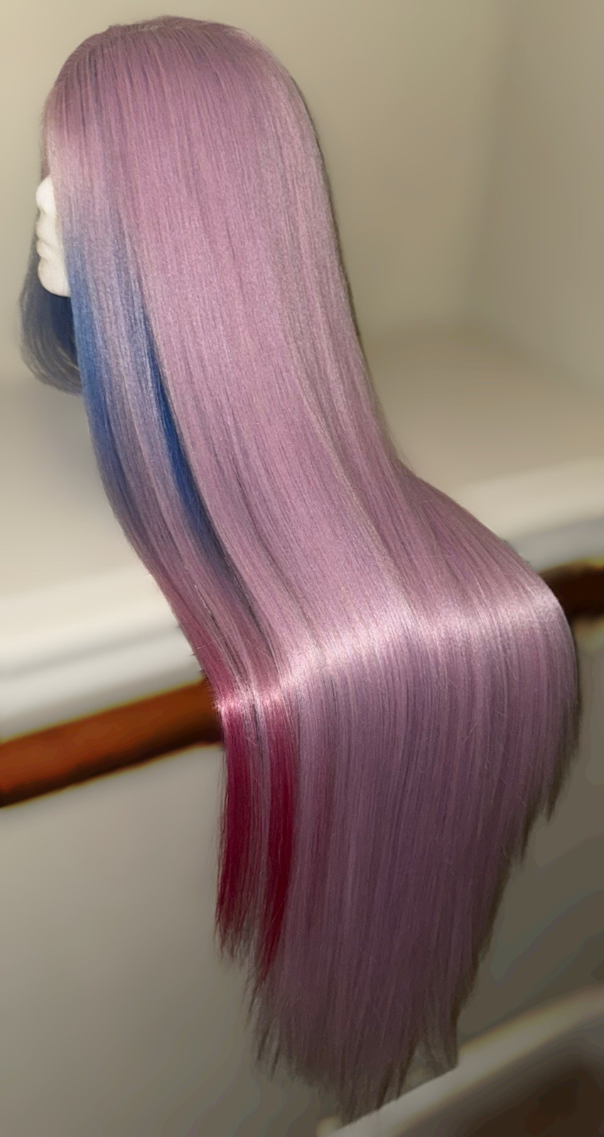 32 Inch,Cosplay,Pink,Purple,Blue,Red, Mixed Blend but soft Like Human Hair Wig