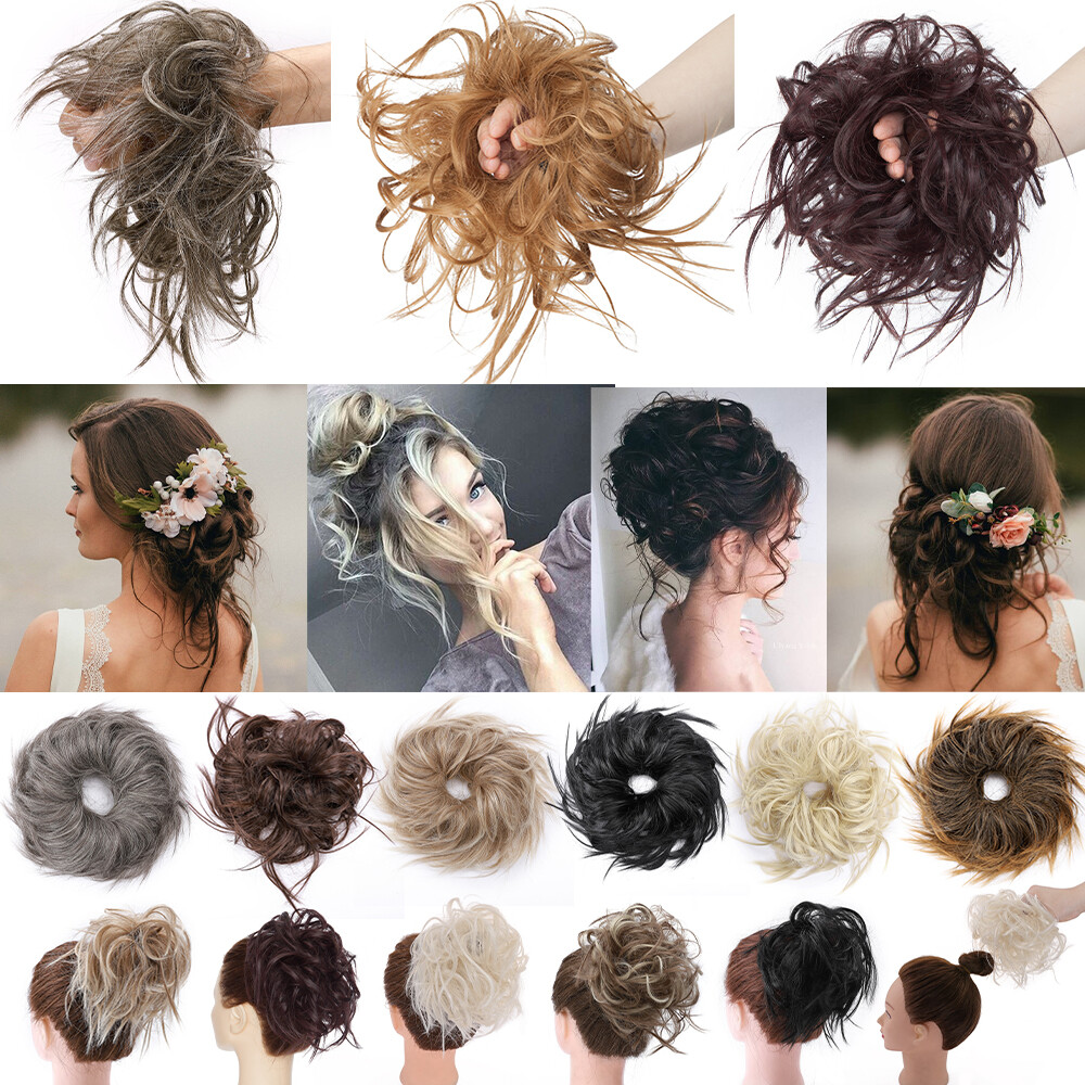 1PCS Messy Bun Scrunchie Hair Extensions Ponytail Hairpiece as Human Hair Woman