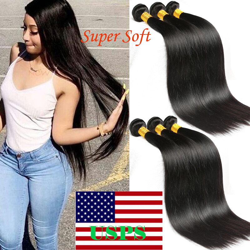 My Lady 100% Unprocessed 400g 4Bundles Virgin Human Hair Weave Extension Weft US