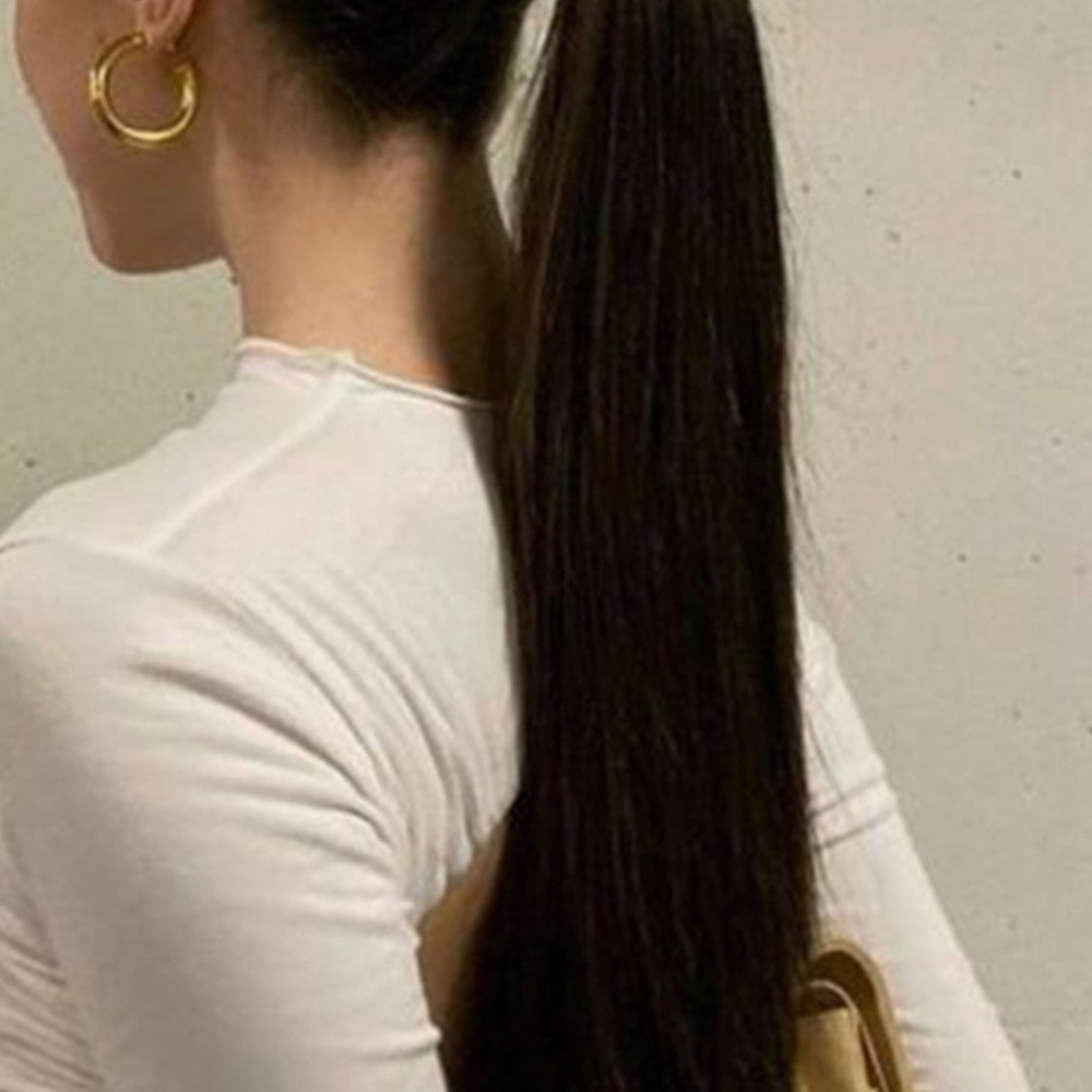 High Temperature Fiber Straight Ponytail Extension for Women Girls