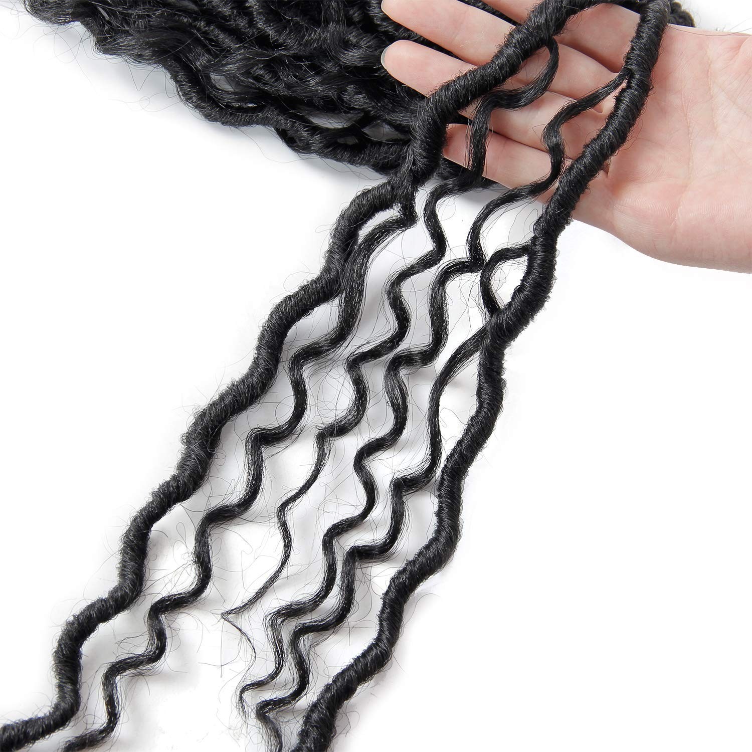 Goddess Locs 18-Inch Crochet Hair with Curly Ends – Bohemian 4 Pack