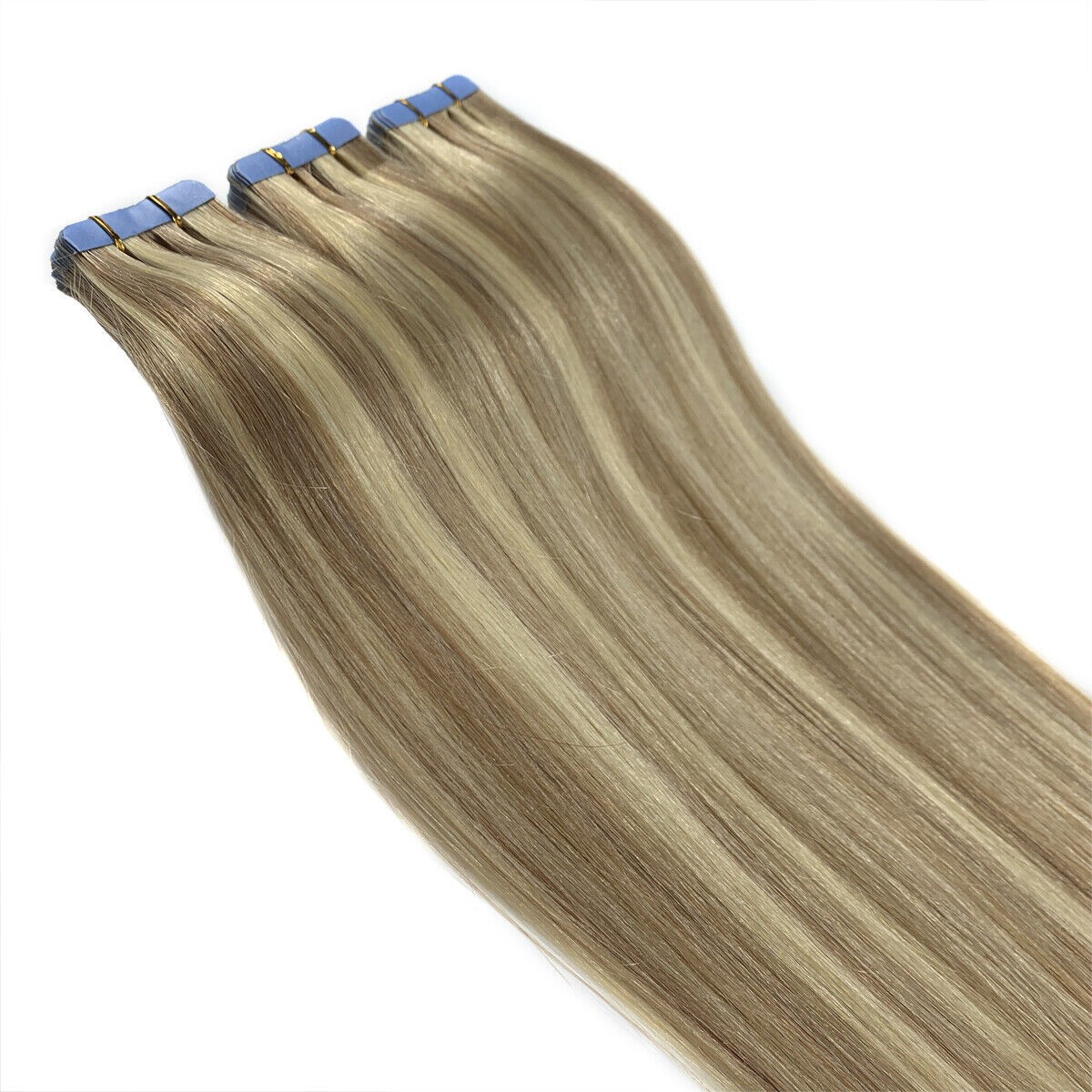 Tape in Human Hair Extensions Invisible Adhesive Glue Skin Weft Remy Hair16-26in
