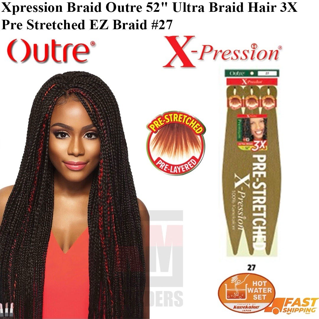 Xpression Braid Outre 52″ Ultra Braid Hair 3X Pre Stretched EZ Braid #27