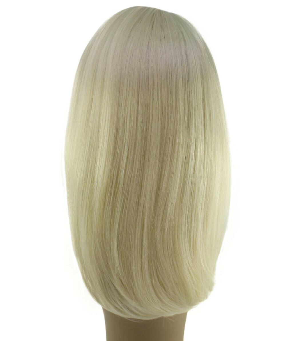 LUXLUXE Paloma Straight 18 Inch Long 360 Degree Lace Front Wig, Light Blonde