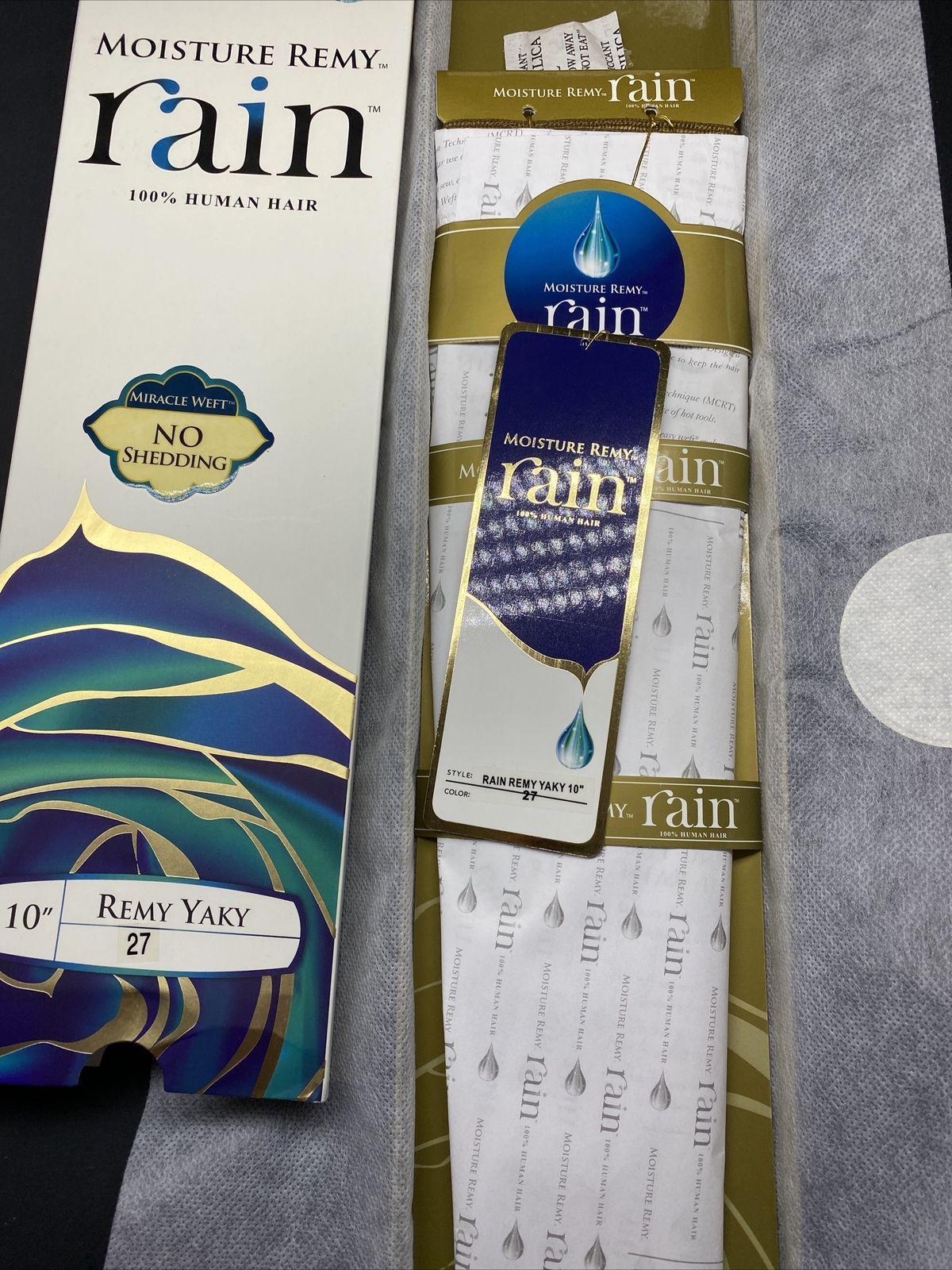 Moisture Remy Rain Yaky_100% Human Hair Weave Extension_10″_#27